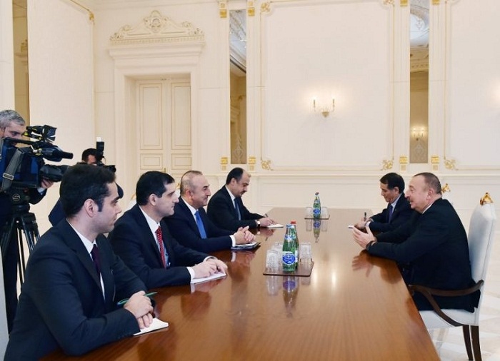 Azerbaijani president receives Mevlut Cavusoglu 